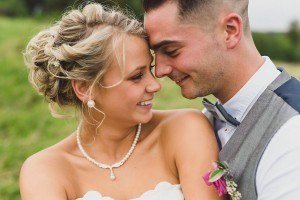 tipi wedding portrait