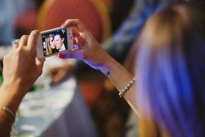 wedding guests selfie