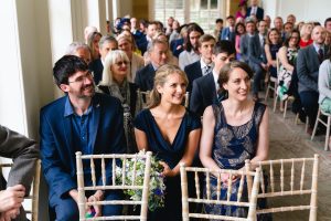 guests at wedding ceremony at hestercombe gardens
