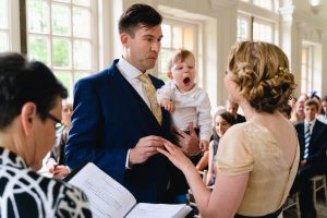 child yawning during wedding at hestercombe gardens