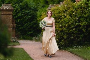 bride arriving at hestercombe gardens