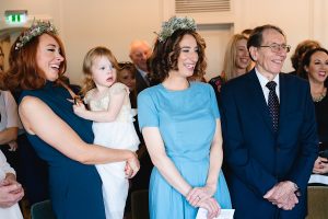 A group of people at a formal event